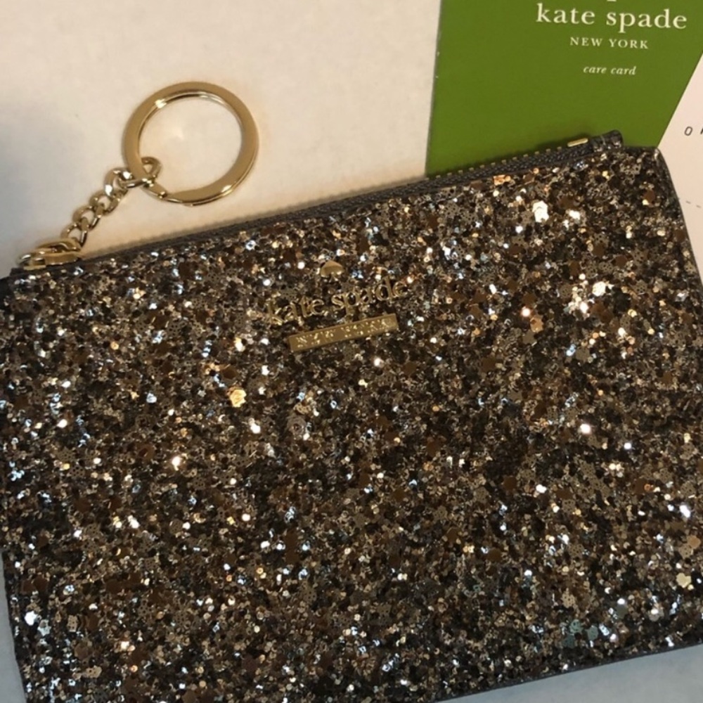 EUC Kate Spare bitsy card/coin/cash keychain